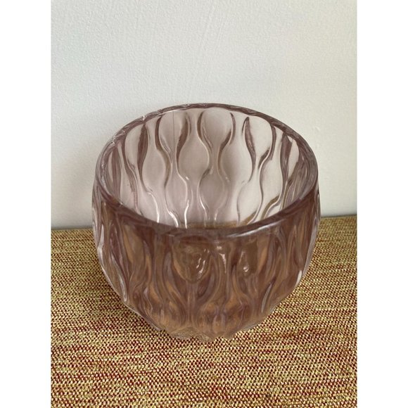 Boho Heavy Wave Eight Mood Sweden Clear Glass Tealight Candle Holder Jar - Picture 3 of 5